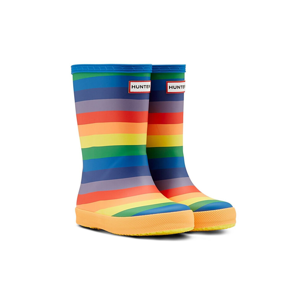Hunter (6 (Adults'), 6 (Adults')) First Rainbow Print Rubber Multicoloured Wellington Boots