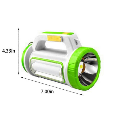 LED Handheld Flashlight, Large Wide Illumination Range White And Green, Suitable for Camping, Hiking 1