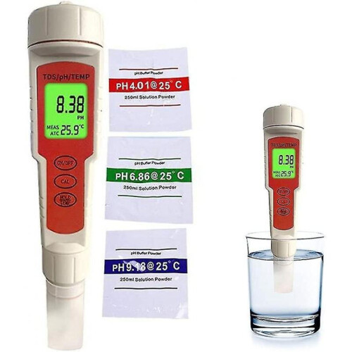 Digital ph meter tester 4 in 1 digital automatic hydroponic pen water quality tester water quality d 1