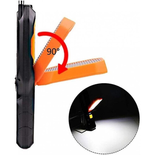 LED Work Light Rechargeable Cob Inspection Light, Portable Handheld USB Flashlight Flashlight Rotata 2
