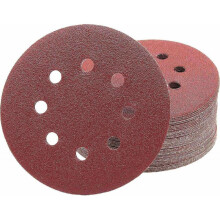 50pcs Sanding Paper Round Ø 125 MM Grit 100 8 Holes