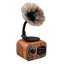Vintage Sound Phonograph Record Player Bluetooth Speaker Radio Music Mp3 Player Walnut
