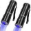 (As show, One size) 2pcs Uv Blacklight Flashlight 12 Leds 395nm Mini Flashlight Detector 1