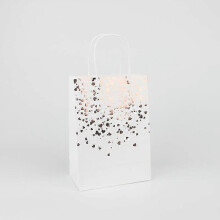 (White, One size) 24pcs Black Paper Bags Small Gift Bags Recycled Craft Bags