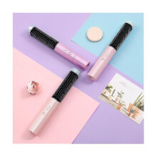 2 in 1 Cordless Curler and Hair Straightener USB Fast Heating Curler Straightening Comb for Salon Ha