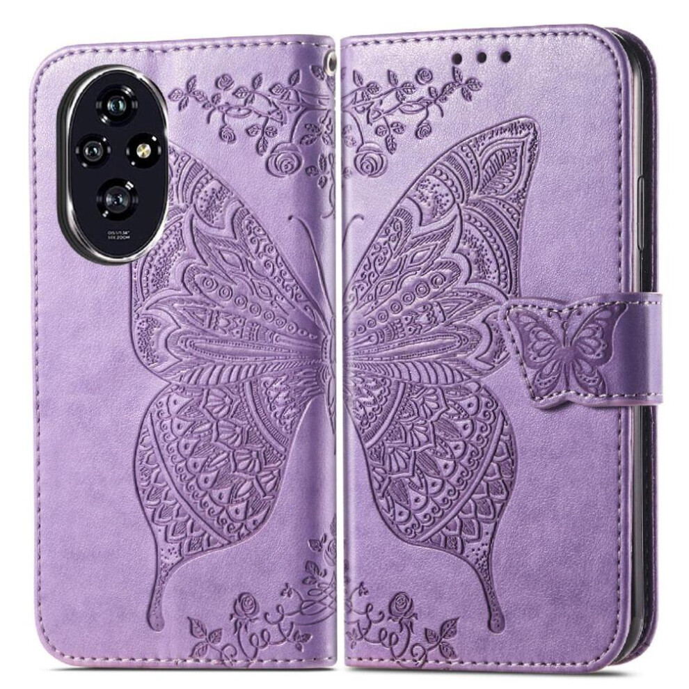 ( Violet) Flip Case For Honor 200 Pro Butterfly Business Wing Multi-Color Wallet Light 764563591381