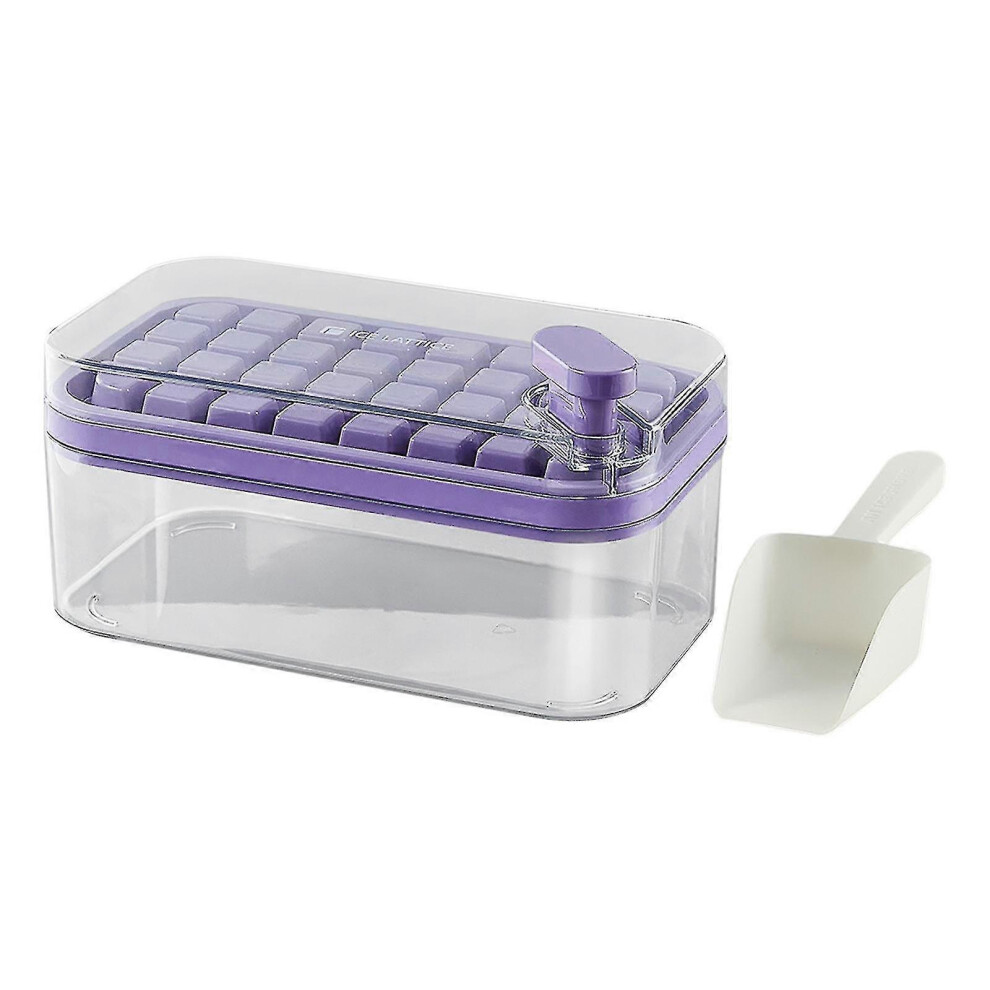(As show, One size) 2023 New Ice Cubes Maker, Ice Cubes Molding Ice Box Small Household Refrigerator Easy-release Ice Lattice With Cover Silicone Ice