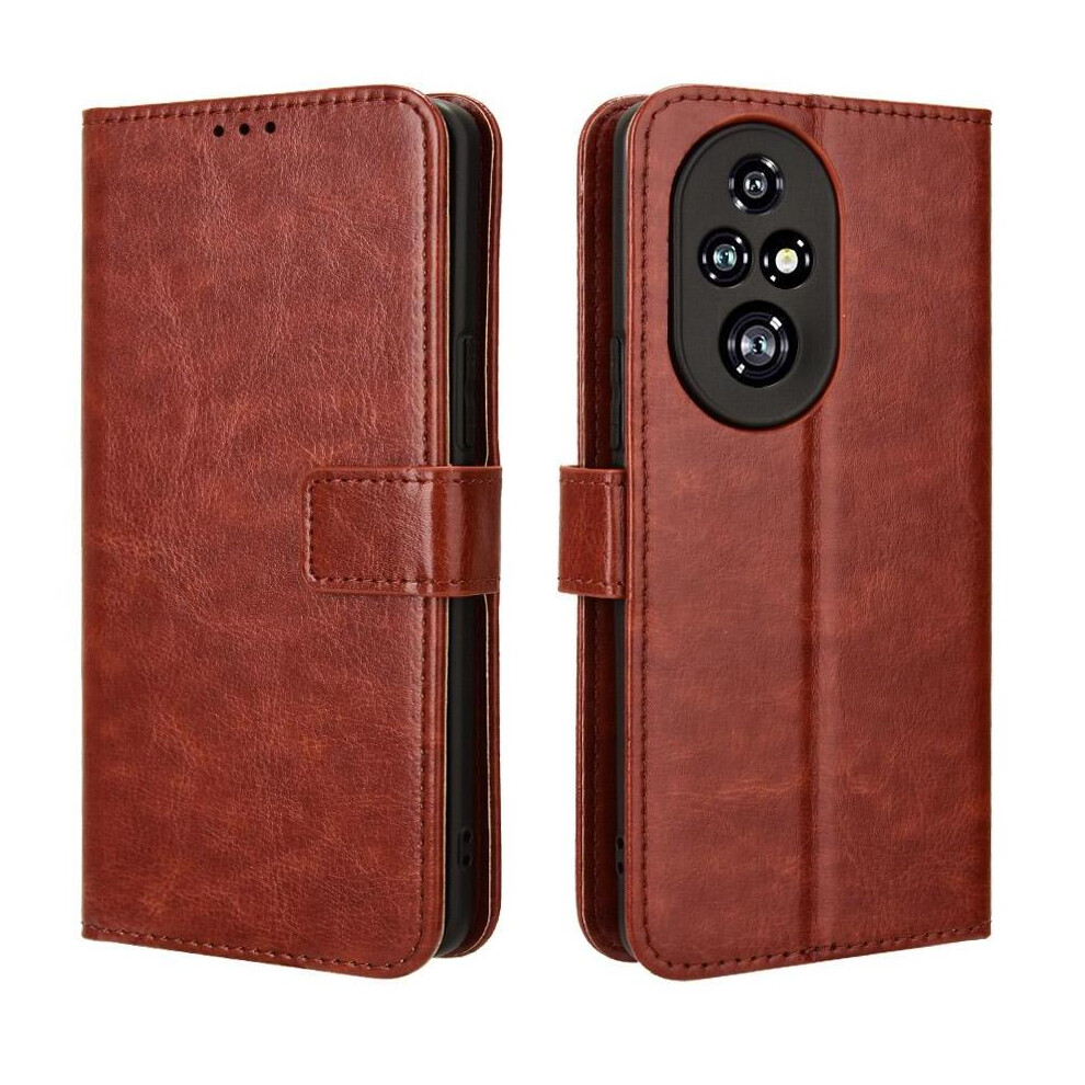 (Brown) Case for Honor 200 Pro 5g Card Holder Magnetic Flip Cover Wallet-image-OPC-PHM7SKW-NEW