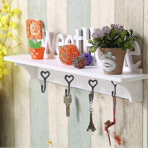 5 Pack Heart Shaped Hooks Decorative Hooks Heart Shaped Wall Hooks Cast Iron Coat Hooks 2