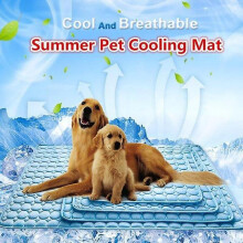 Dog Cooling Mat Sleeping Cooling Pad Washable Ice Silk Cool Blanket for Kennel Sofa Bed
