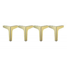 Triangular table wooden legs 13 cm gold triangular cabinet legs metal furniture legs (4 pieces)
