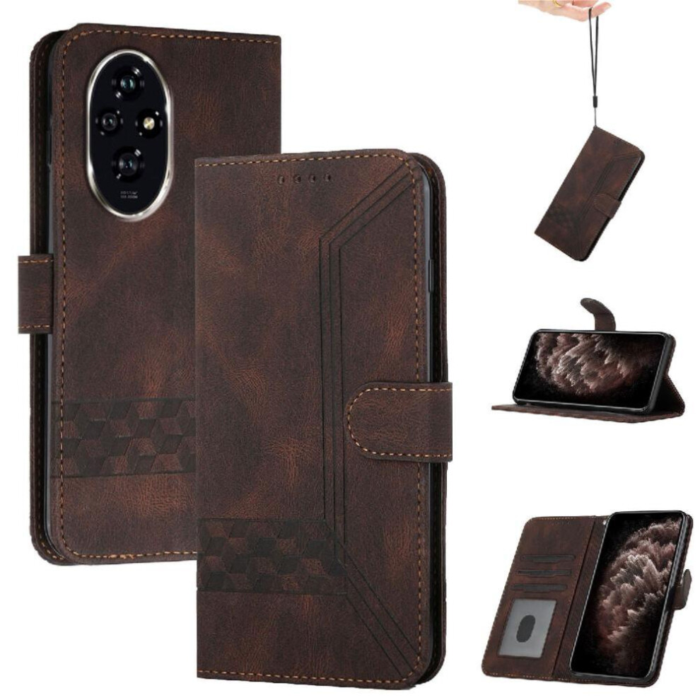 (Brown) Compatible With Honor 200 With Handy Stand Feature Pu Leather Card Cover Wallet Brown 764563592418