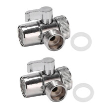 3X Faucet Valve Diverter Sink Valve Water Tap Faucet Splitter Adapter Home Bathroom Kitchen Diverte