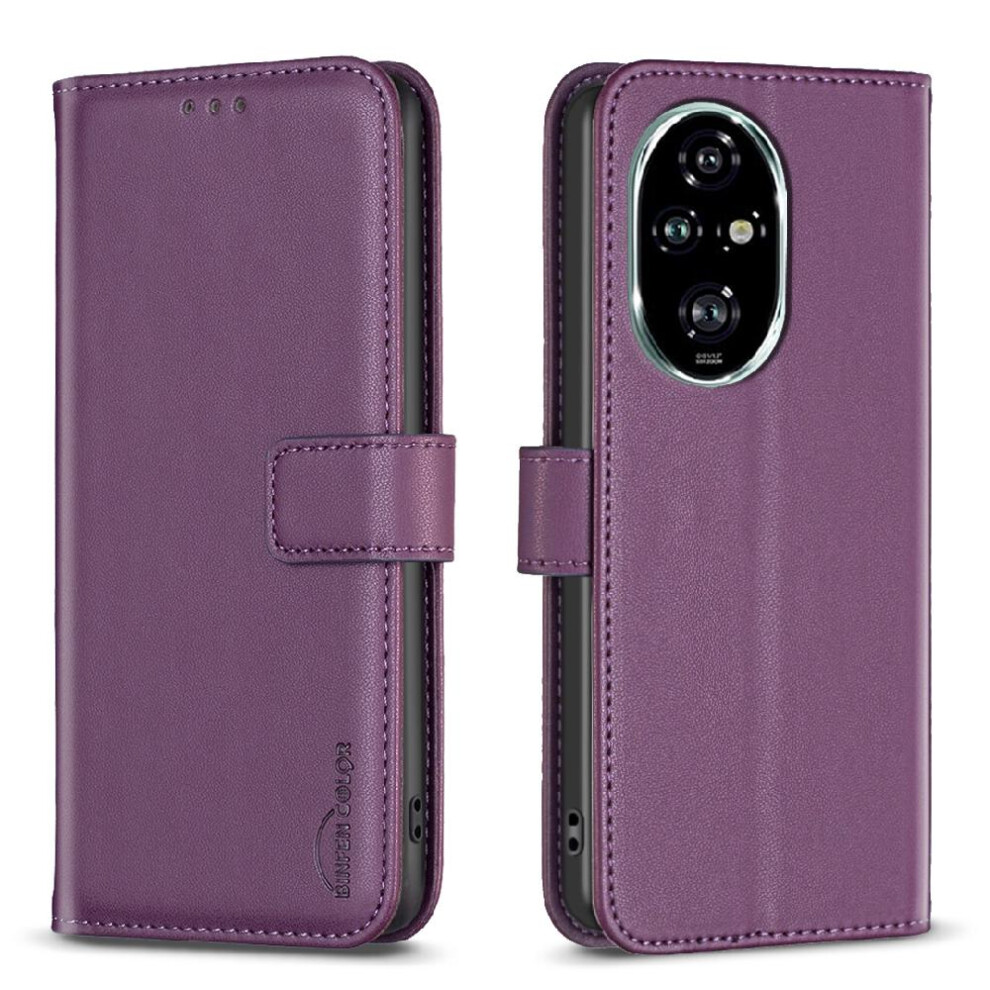 ( Violet) Flip Case For Honor 200 Pro Leather Case Wallet Multi-Card Slot Business Multi-Color Dark 764563592739