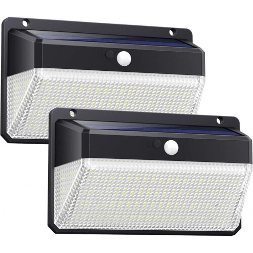 158LED solar wall light with three sides light