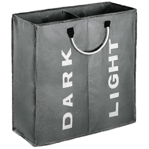 Double Laundry Hamper with Lid And Removable Laundry Bags, Collapsible