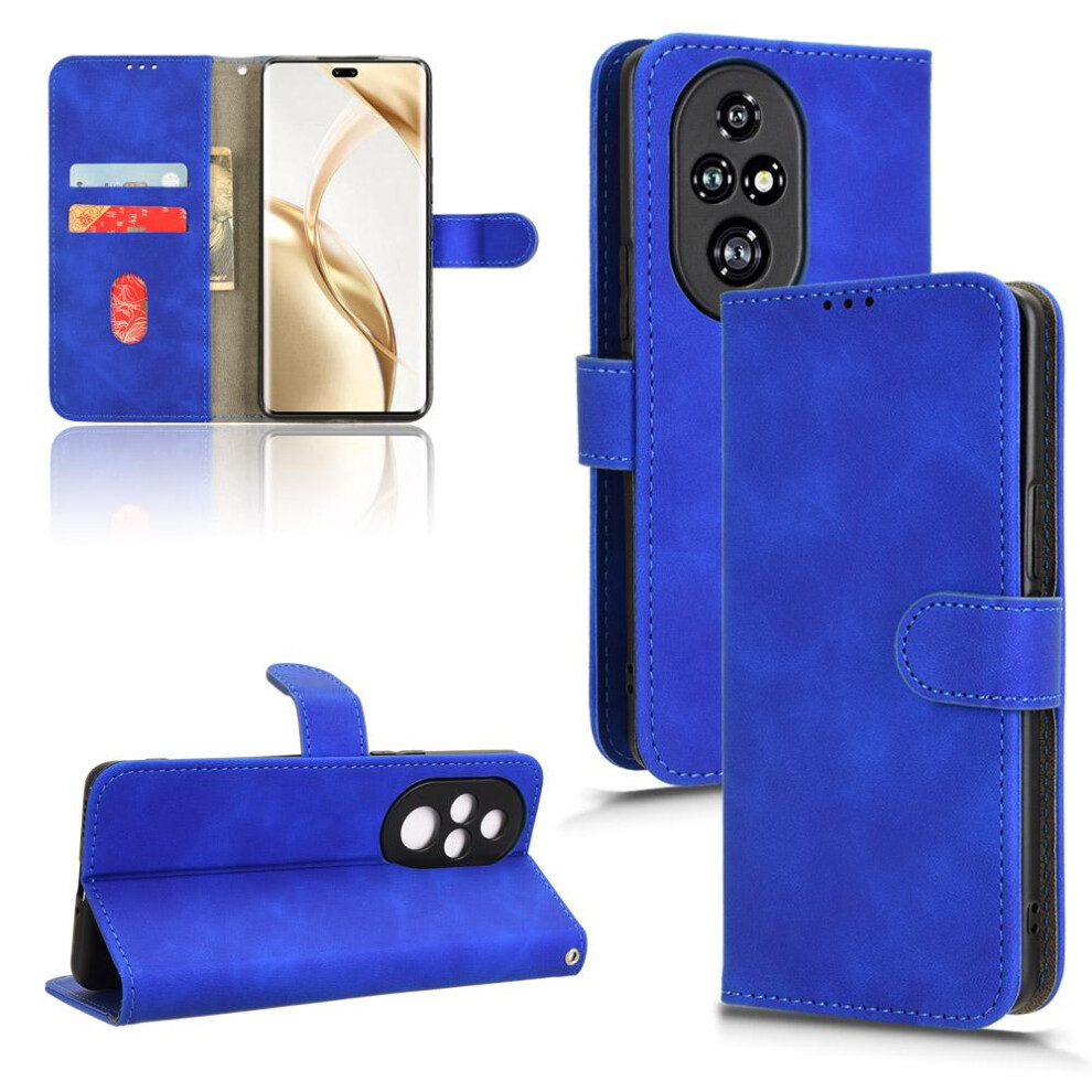 (Blue) Case for Honor 200 Pro Leather Folio Flip Case Full Protection Protective Cover Card Insertion with Card Holder Kickstand-image-OPC-PHM7T9W-NEW