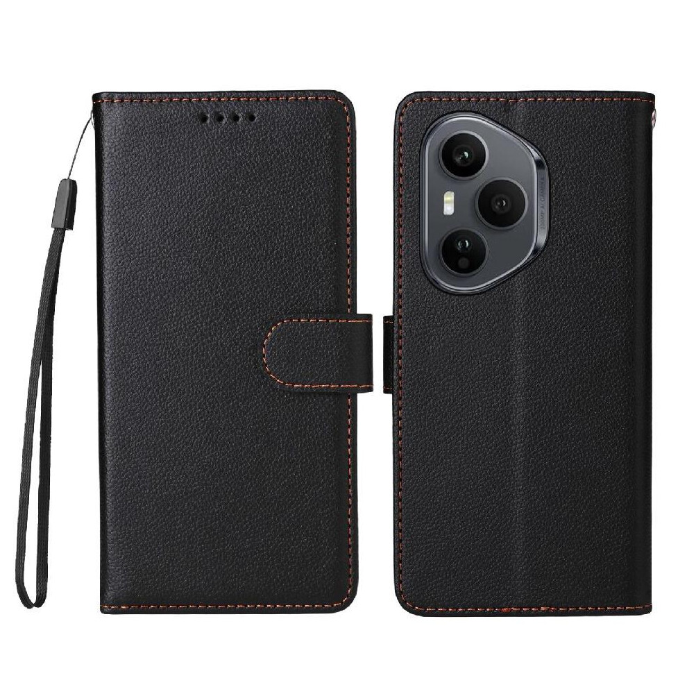 (Black) Flip Case For Honor 400 Pro 5G Magnetic Car Mount Wireless Charging Crad Slot Wallet Black 764563593347