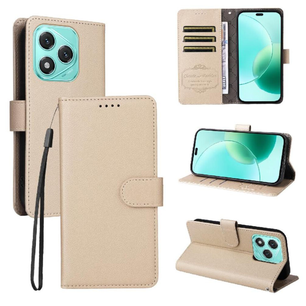(Yellow) Flip Case For Honor 400 Lite Magnetic Car Mount Crad Slot Wallet Wireless Charging Yellow 764563593361