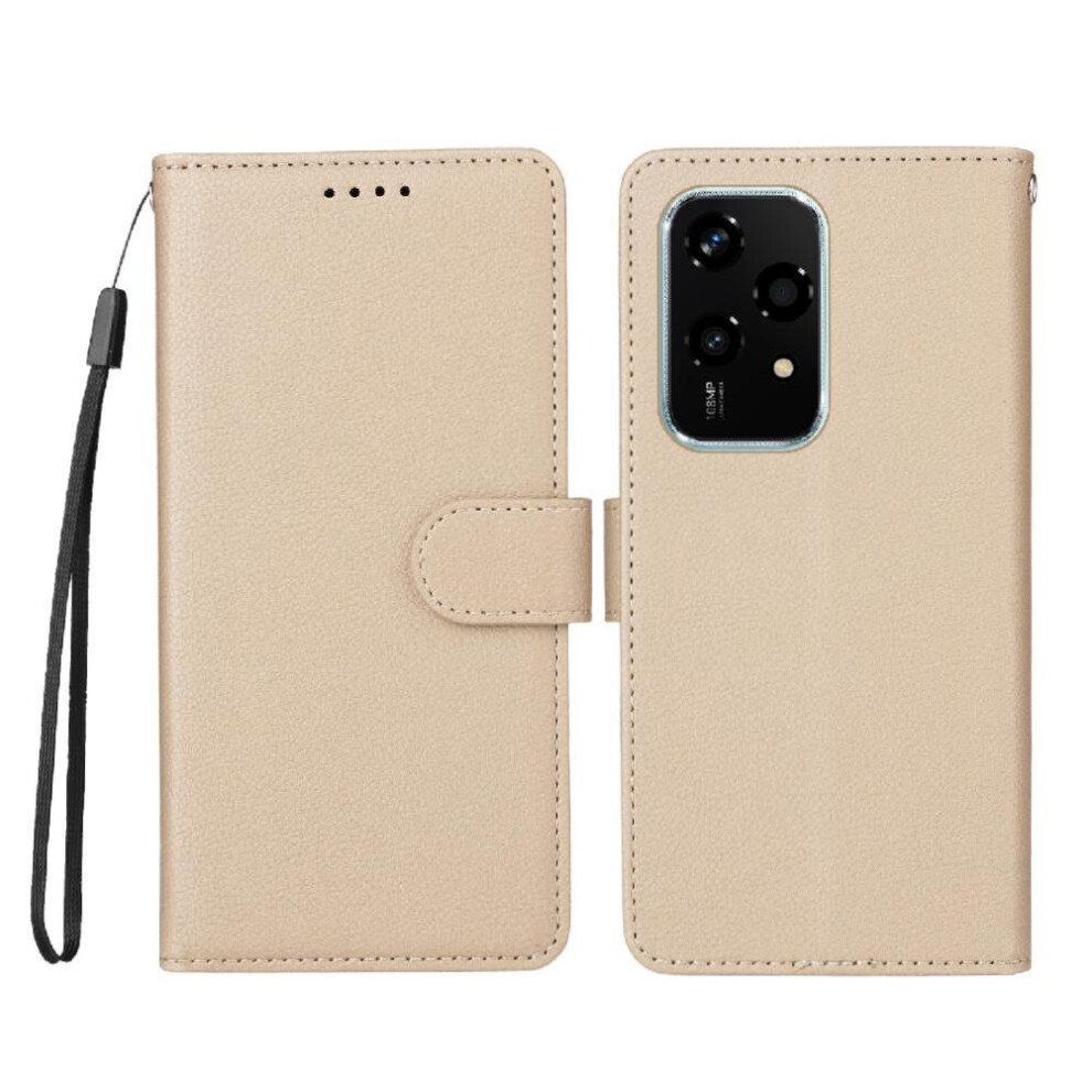 (Yellow) Flip Case For Honor 200 Lite 5G Crad Slot Wireless Charging Magnetic Car Mount Wallet Yellow 764563593521