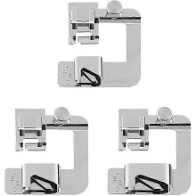 (As show, One size) Narrow Rolled Hem Presser Foot Set - 3 PCS for Low Shank Sewing Machines