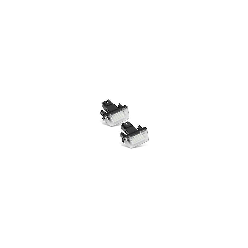 (As Show, One Size) 2Pcs Left And Right 18 Led Car License Plate Lamp For C3 2002-2009 / Berlingo / 306 307 406 5008 Light 4631153678158