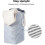 (As show, One size) 72L Waterproof Foldable Fabric Laundry Hamper Large Capacity Grey 2