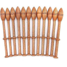 (As show, One size) 12 Piece Bobbin Lace Kit Wooden Antique Vintage Wooden Shuttle Weaving Tools Accessories for Knitting Crafts Bobbins