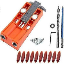 (As show, One size) Woodworking Tools Woodworking Blind Hole Jig Kit Drill Guide Set Puncher Locator w/ 2 Magnets