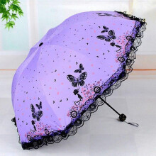 Mini Sun Umbrella Simple Butterfly Flying Lace Portable Sunny Rainy Day Small Anti-ultraviolet Girl