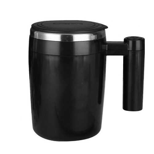 (white) Automatic Stirring Cup Magnetic Self-Stirring Coffee Cup Stainless Steel Protein 2