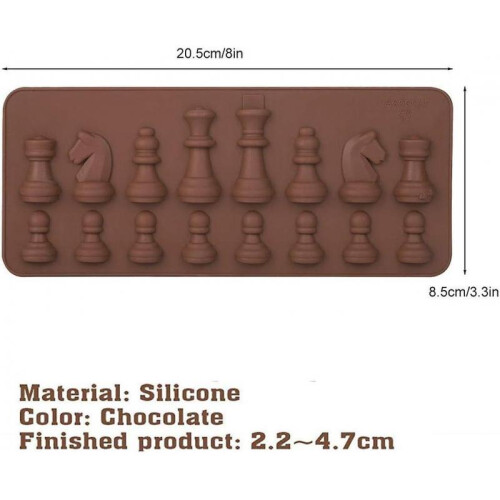 Silicone Chocolate Mold International Chess Shapes 1