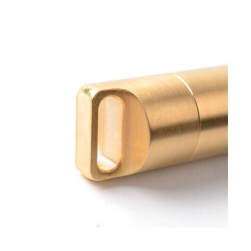 Waterproof Pill Box Case Brass Container Keyring Medicine Capsule Holder Small 2