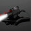 LED flashlight with push switch and 20mm Picatinny rail red 19