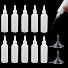 Pack of 10 Plastic Squeeze Bottles 100ml Small Squeeze Condiment Bottles Dispensing Bottles Plastic