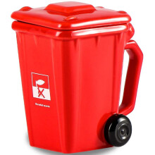 Creative Trash Can Special-shaped Water Cup Funny Office Cup Ceramic Cup with Lid 3D Novelty Coffee