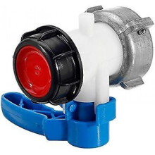 Butterfly Valve, 1000L IBC Tote Tank Butterfly Valve Tap Water Adapter DN40 Hose Pipe Connector Repl