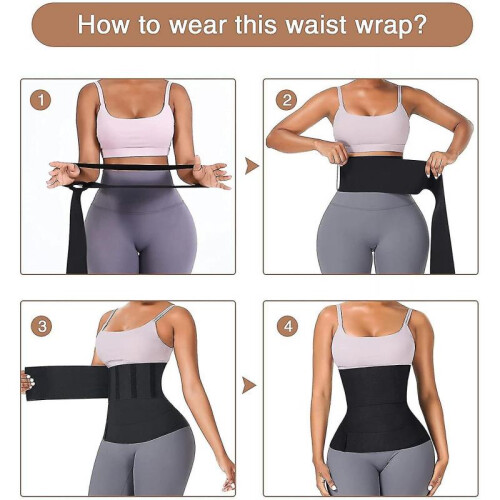 (3m) Women's waist trainer sauna belt abdominal belt plus size 2