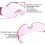 Rimless Clear Wrap Sunglasses, Pink 5