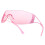 Rimless Clear Wrap Sunglasses, Pink 3