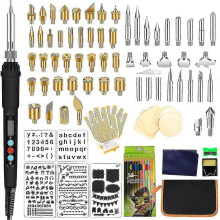 (As show, One size) Wood Burning Kit, Professional Wood Burning Tool Pen Set 110 Pcs Pyrography To