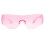 Rimless Clear Wrap Sunglasses, Pink 4