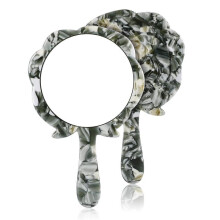 1Pcs Round Rose Flower Mini Handheld Mirror