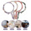 1Pcs Round Rose Flower Mini Handheld Mirror 2