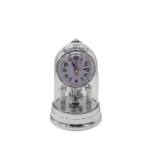 (silver) Carriage Table Clock European Retro Style Clock Antique Silent Table Clock For Home Living Room Deco