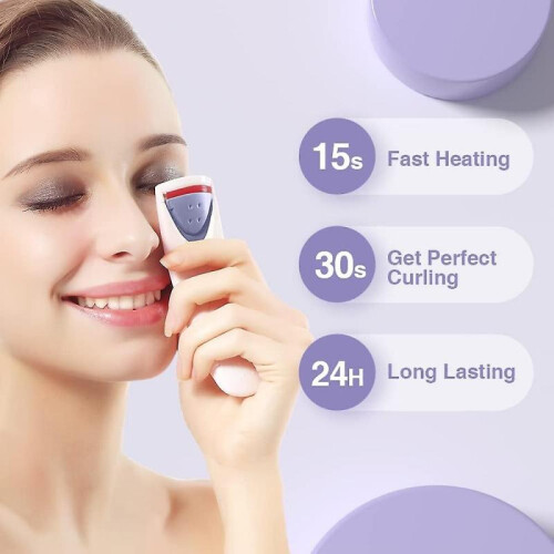 Heated Eyelash Curler with Smart Silicone(Purple) 1