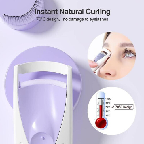 Heated Eyelash Curler with Smart Silicone(Purple) 2