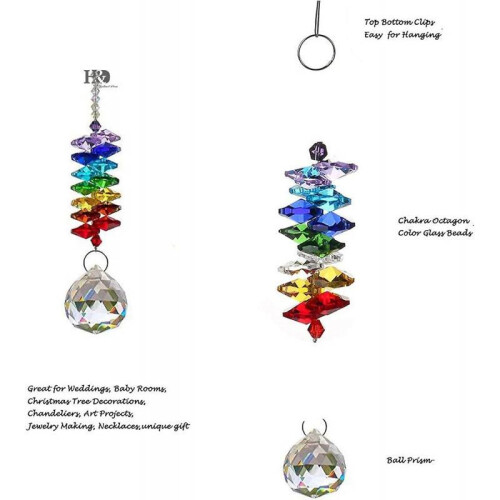 Crystal Ball Prism Pendant Garden Hanging 2