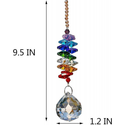 Crystal Ball Prism Pendant Garden Hanging 1