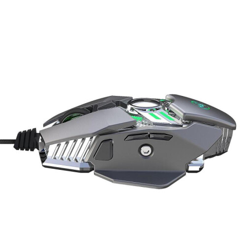 Mechanical Gaming Mouse 7-button Programmable Wired Mouse with Cool Lights